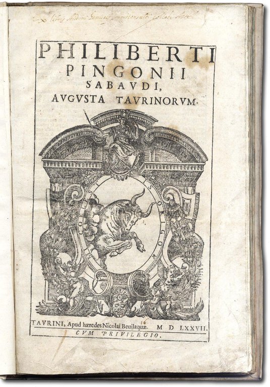 Philiberti Pingonii Sabaudi AUGUSTAE TAURINORUM.