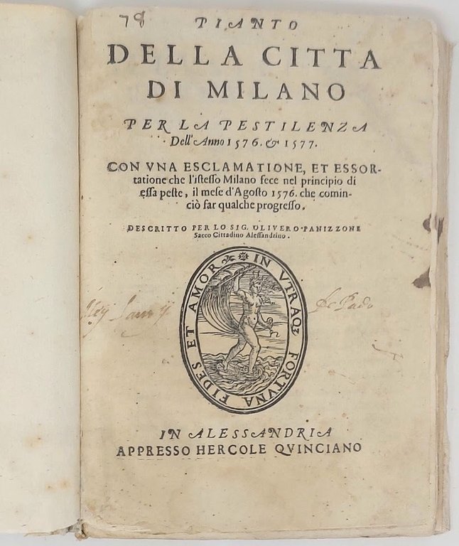 Pianto della citt&amp;agrave; di Milano per la pestilenza dell'anno 1576 …