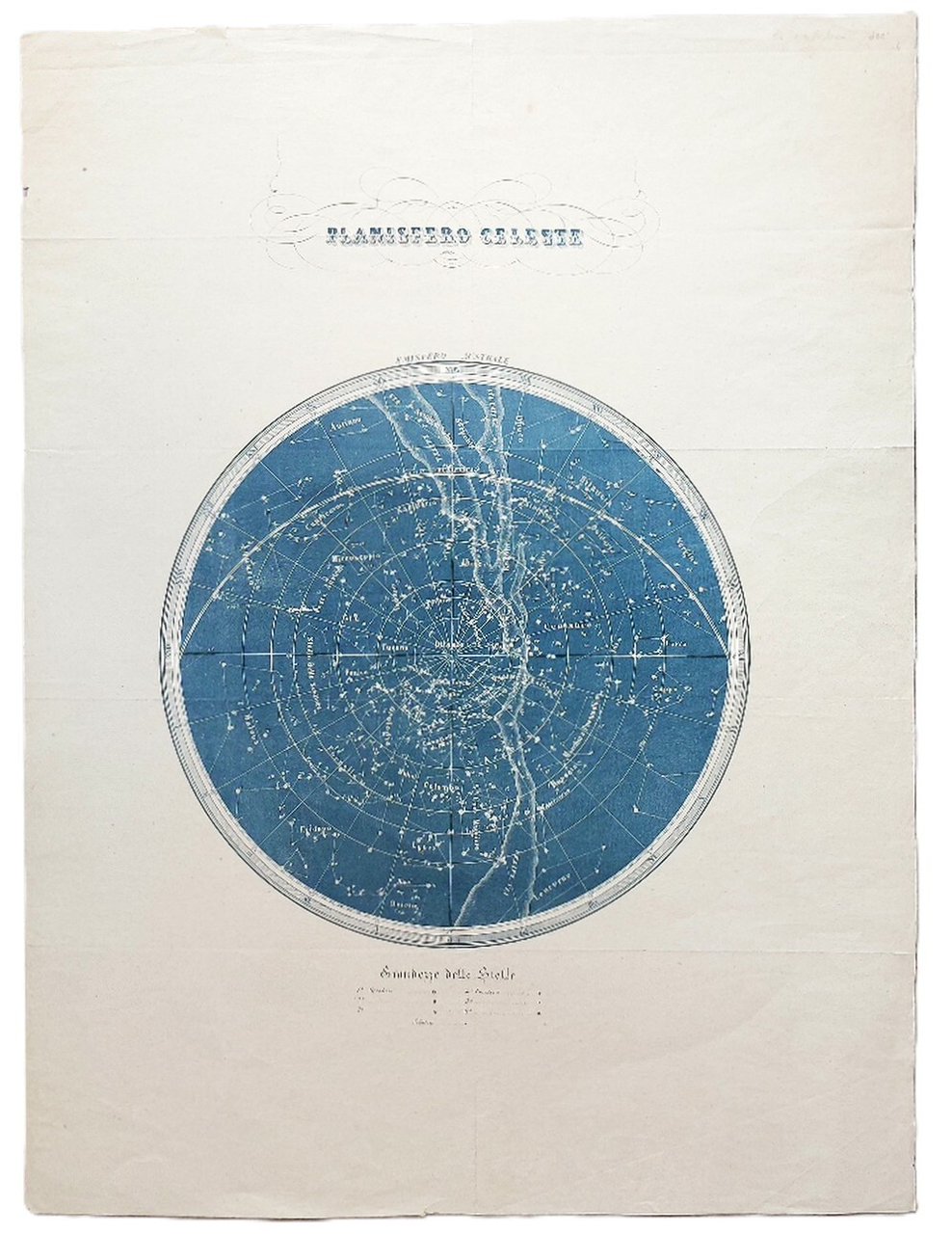 Planisfero Celeste: Emisfero Australe e Boreale.