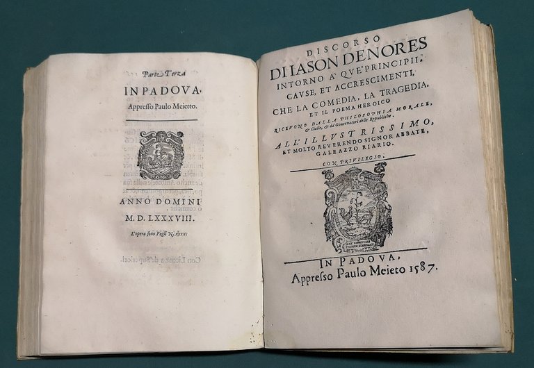Poetica. Nella qual... si tratta della Tragedia, del Poema Heroico, …
