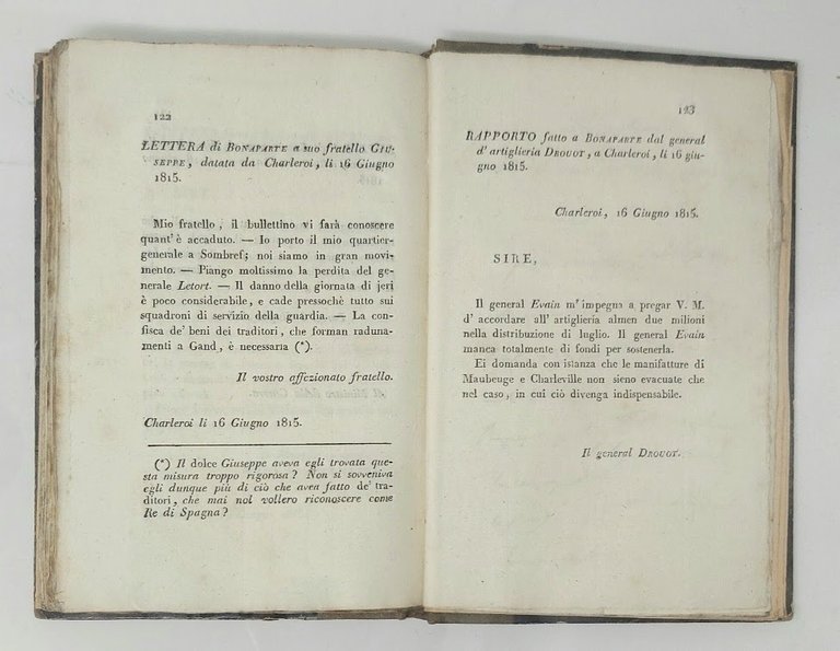 Portafoglio di Bonaparte preso a Charleroi li 18 giugno 1815.