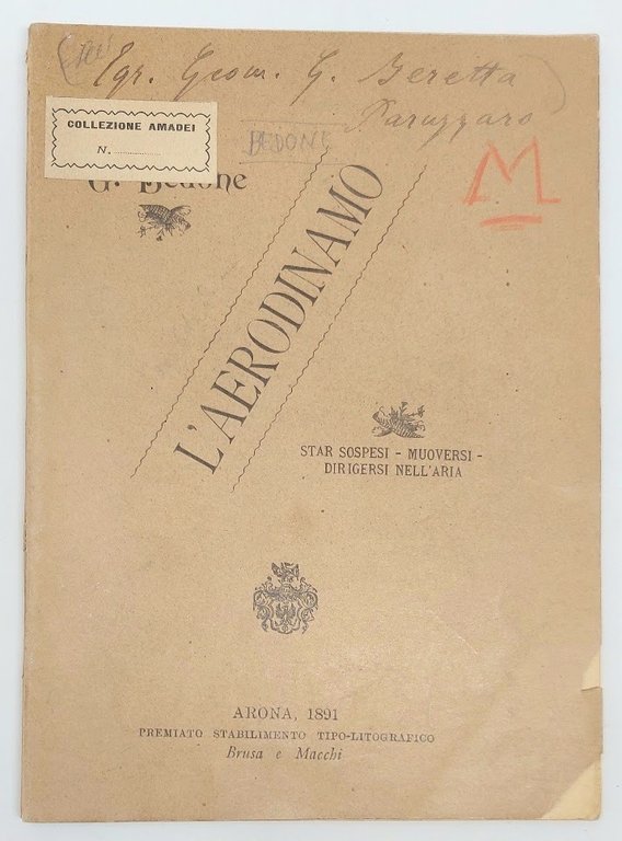 Possibilità di un aerodinamo ossia di una locomotiva aerea. Memoria.