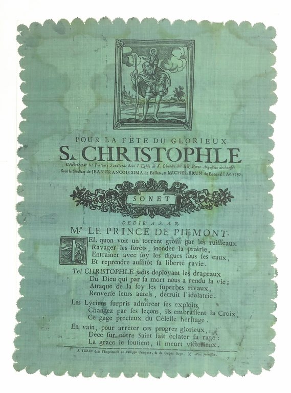 Pour la fete du glorieux S. Christophle.