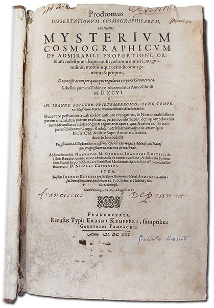 Prodromus Dissertationum Cosmographicarum, continens Mysterium Cosmographicum De Admirabili Proportione Orbium …