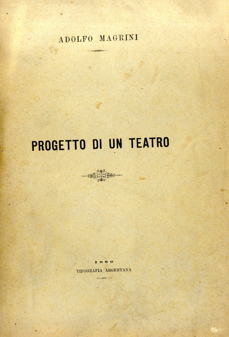 Progetto di un Teatro