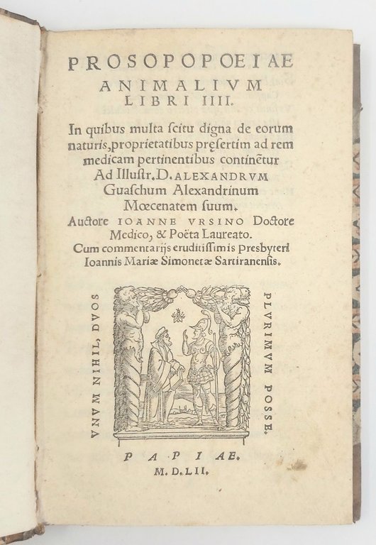 Prosopopoeiae Animalium libri IIII.