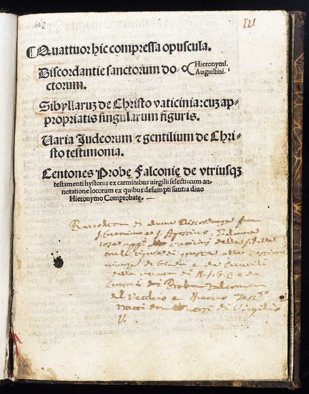 Quattuor hic compressa opuscula. Discordantie sanctorum doctorum Hieronymi, Augustini