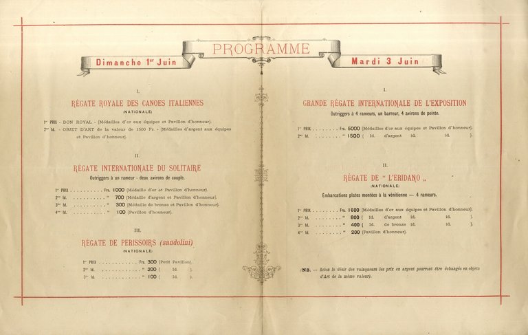 R&amp;eacute;gates Nationales et Internationales d'amateurs (1 et 3 Juin 1884). …