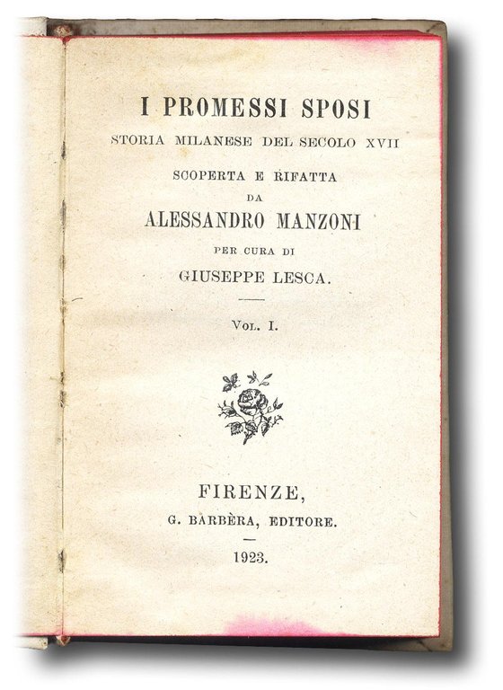 Raccolta di 9 opere del Manzoni, in elegante legatura editoriale …