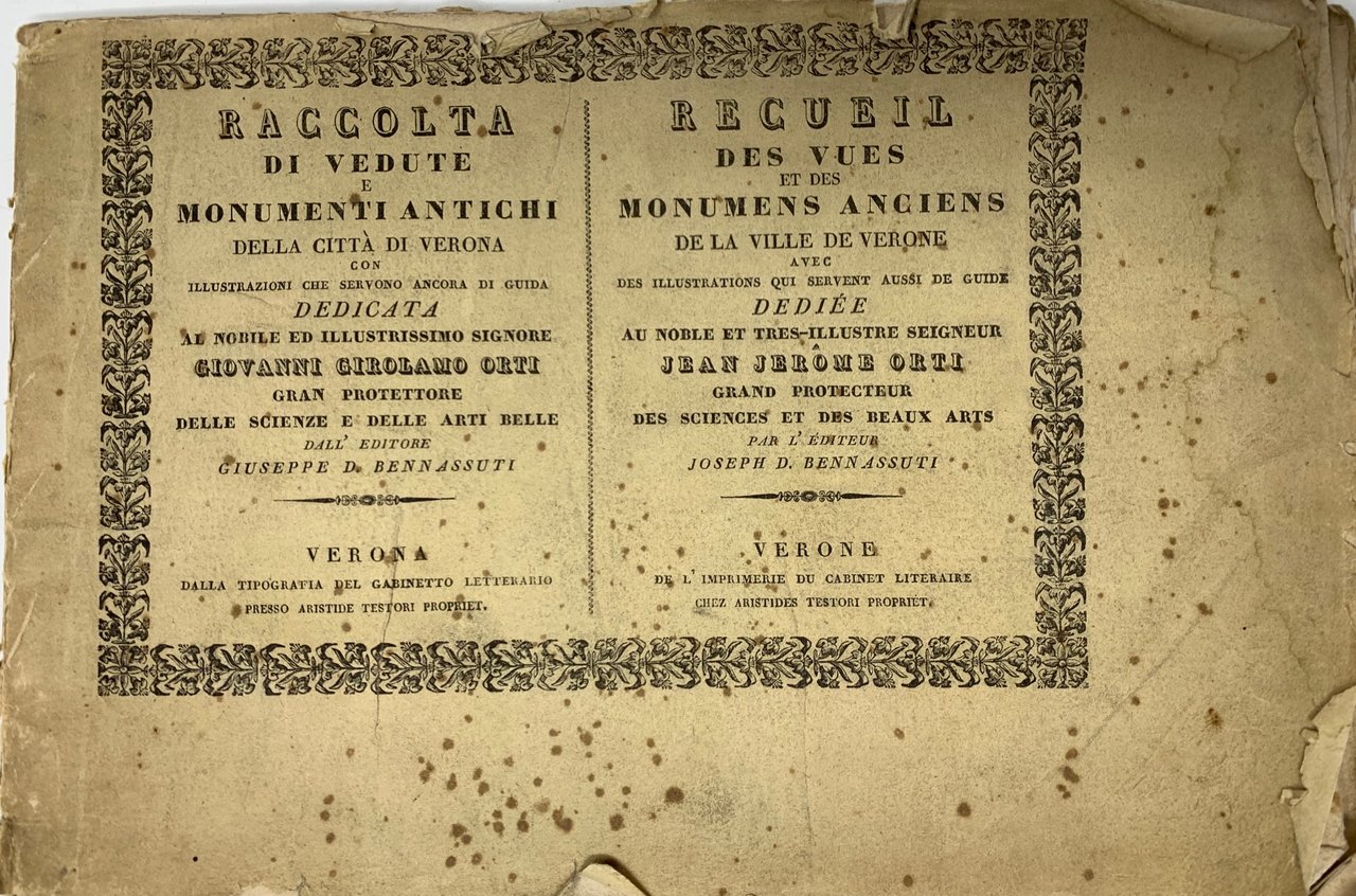 Raccolta di Vedute di Monumenti Antichi della città di Verona,