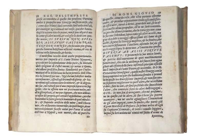 Ragionamento di mons. Paolo Giovio sopra i motti, & disegni d'arme, …