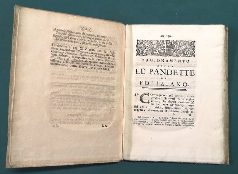 Ragionamento istorico sopra le collazioni delle fiorentine Pandette fatte da …