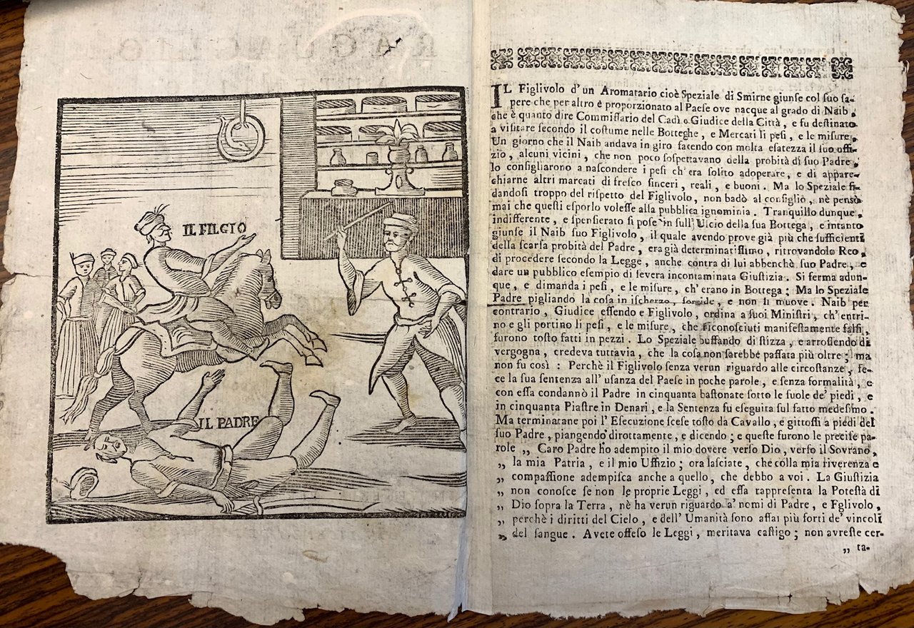 Raguaglio autentico della rigida giustizia seguita in Smirne