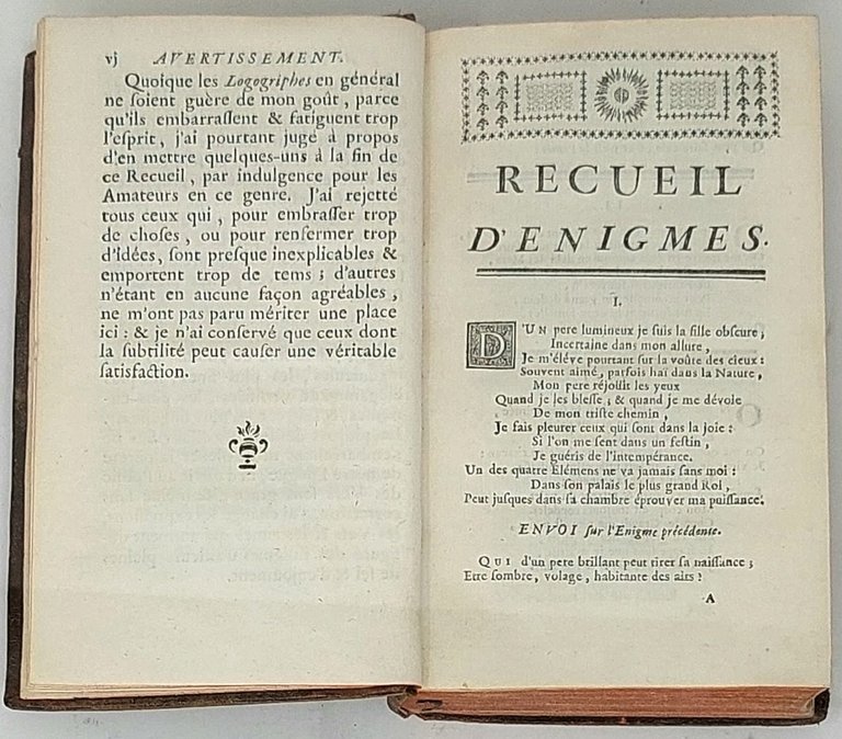 Recueil d'Enigmes et de quelques Logogriphes.