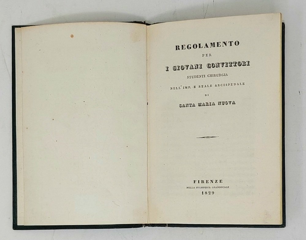 Regolamento per i giovani convittori studenti chirurgia nell'imp e Reale …
