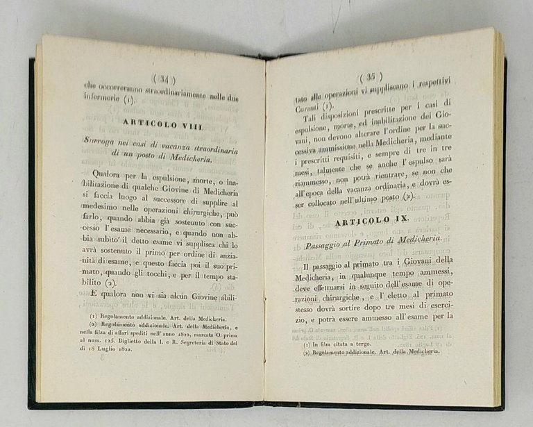 Regolamento per i giovani convittori studenti chirurgia nell'imp e Reale …