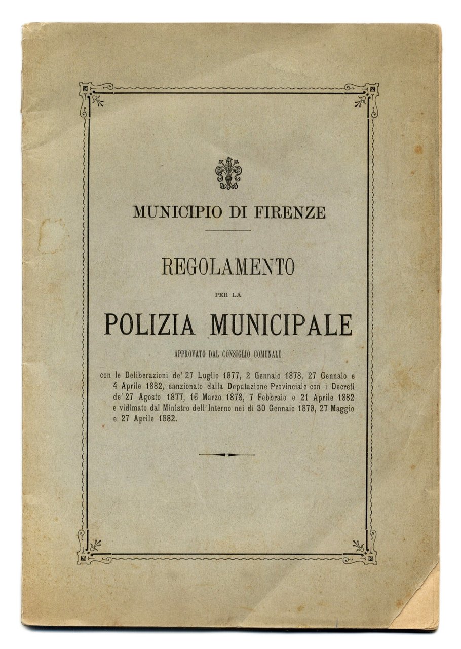 Regolamento per la polizia municipale. Approvato dal consiglio comunale. | Immagine principale