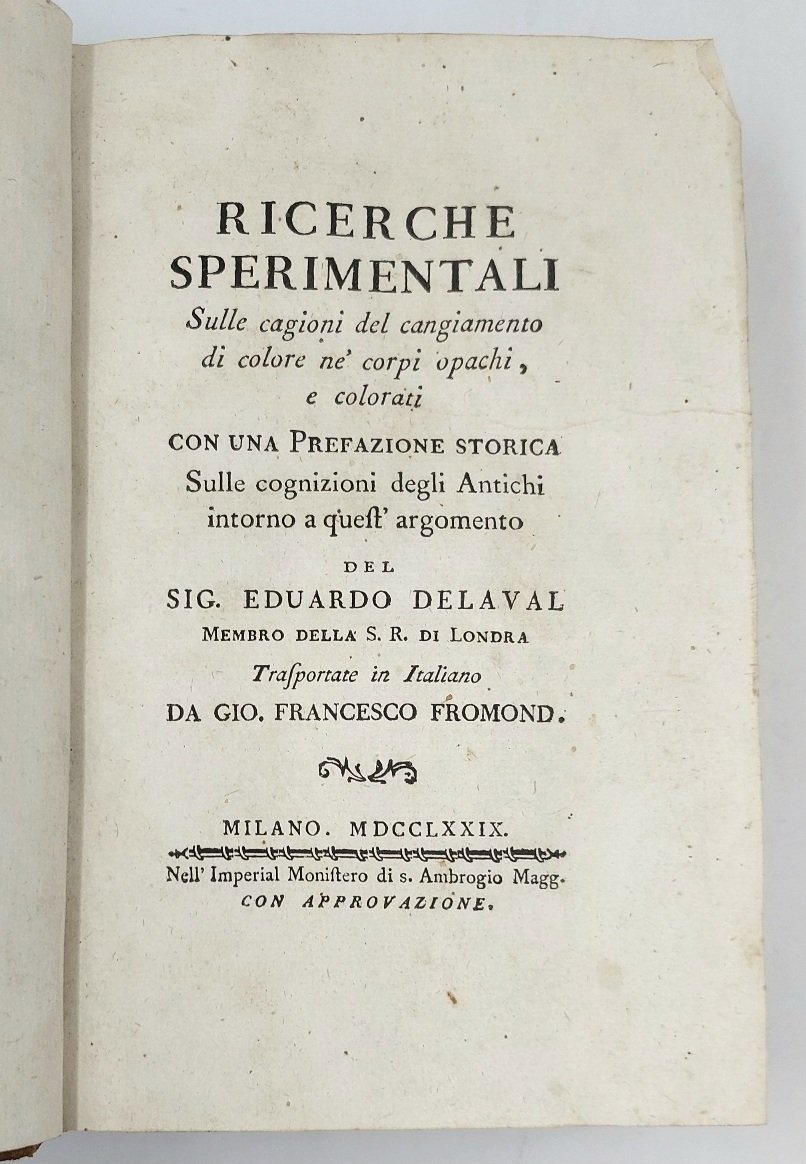 Ricerche sperimentali sulle cagioni del cangiamento di colore ne' corpi …