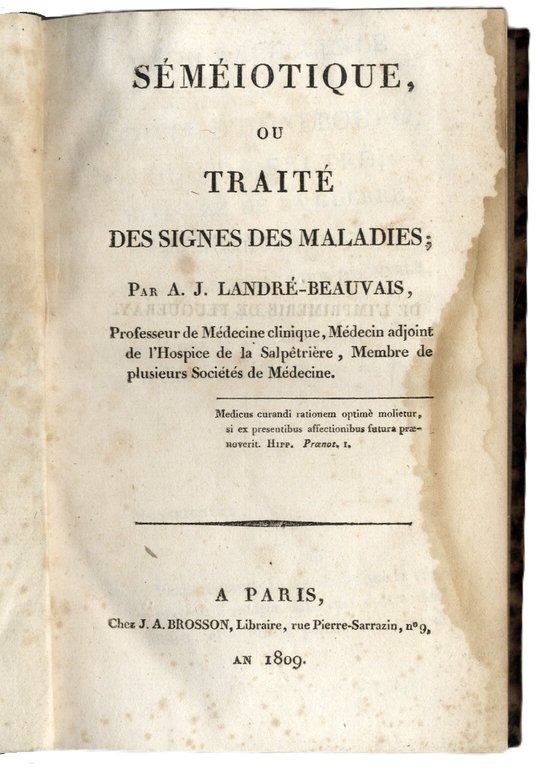 S&amp;eacute;m&amp;eacute;iotique, ou Trait&amp;eacute; des signes des maladies. | Immagine Gallery 2