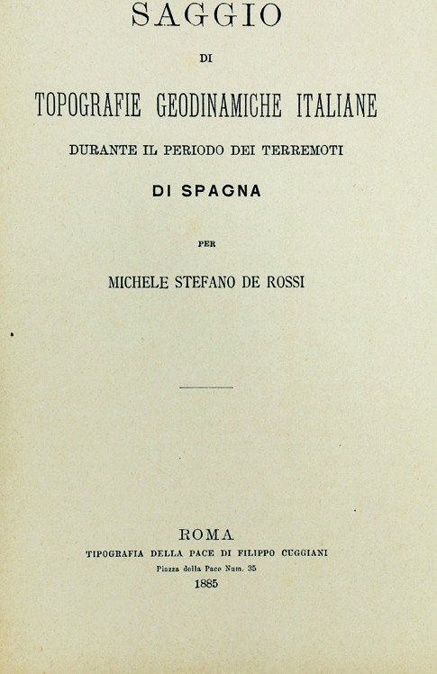Saggio di topografie geodinamiche italiane durante il periodo dei terremoti …