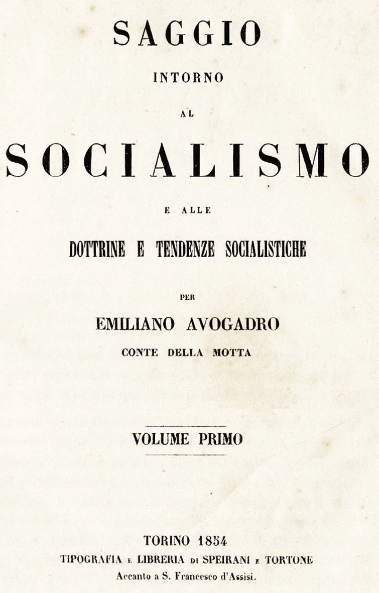 Saggio intorno al Socialismo e alle dottrine e tendenze socialistiche.