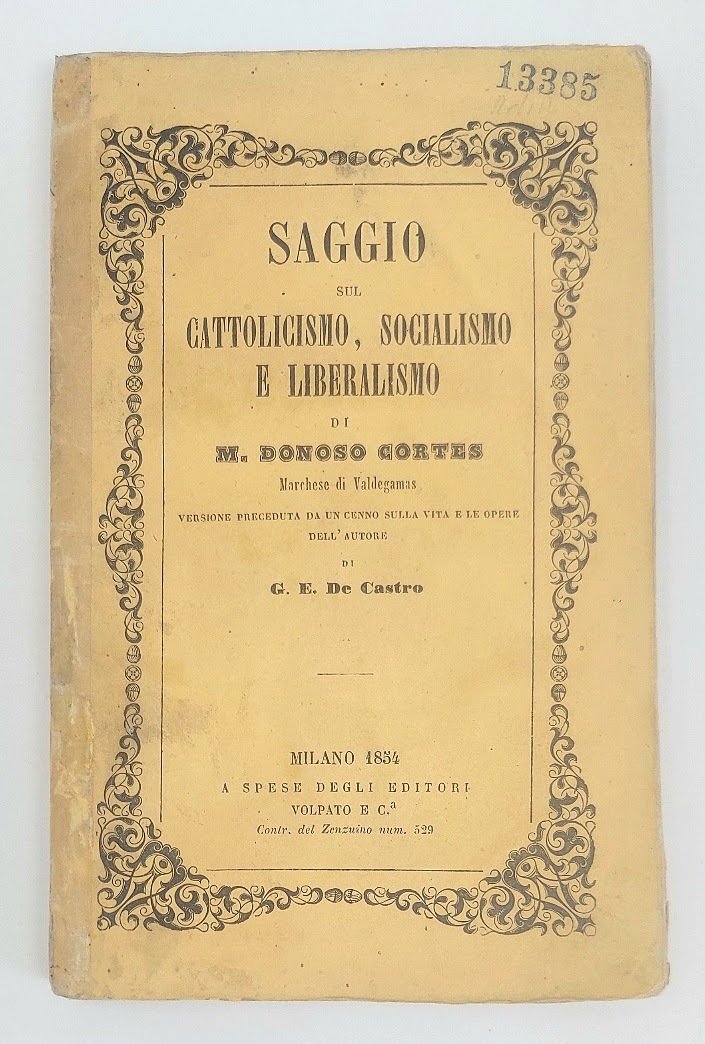 Saggio sul Cattolicesimo, Socialismo e Liberalismo