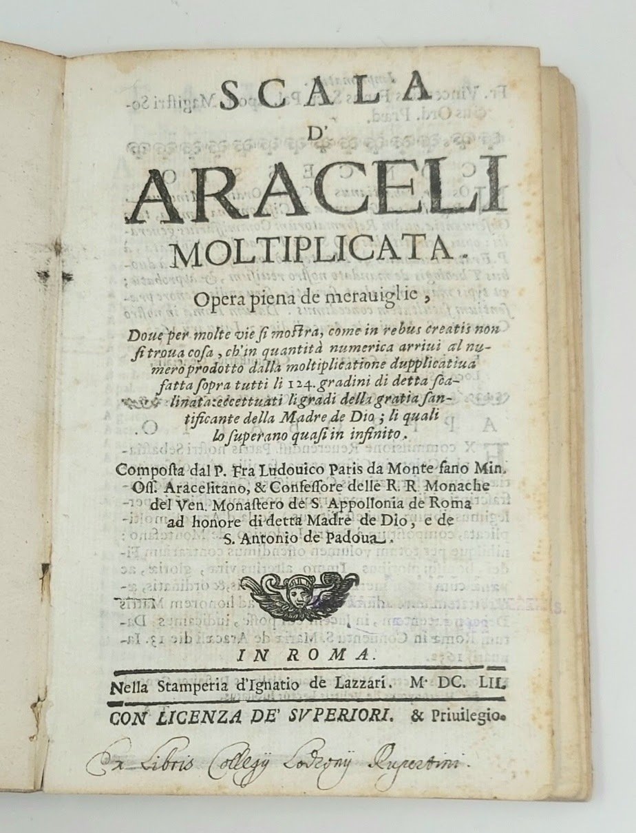 Scala d'Araceli Moltiplicata. Opera plena de meraviglie...&amp;nbsp;