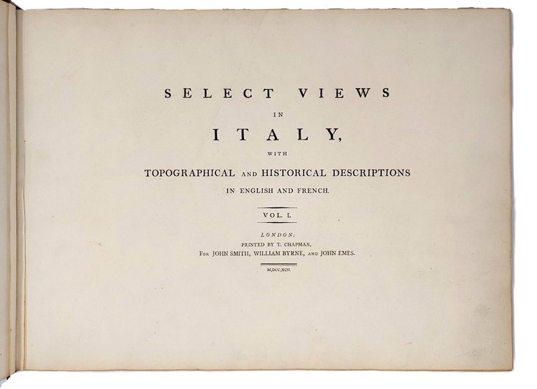 Select Views in Italy with topographical and historical Descriptions in …