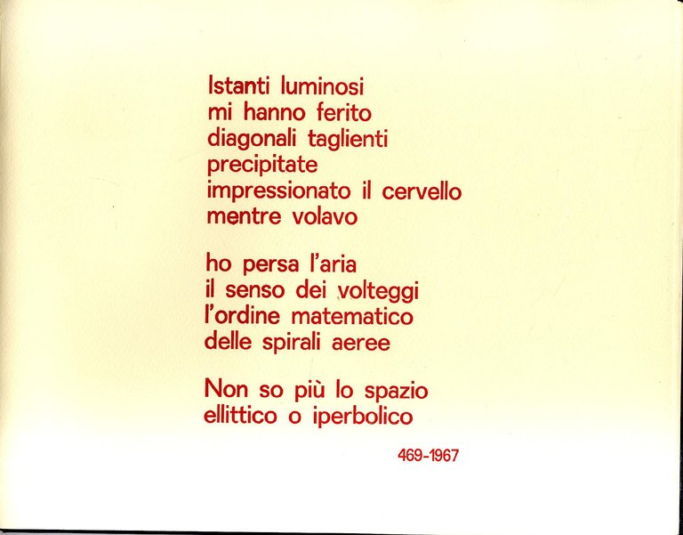 Sequenze Rosso 1. 6 serigrafie di Adriano Foschi, 6 poesie …