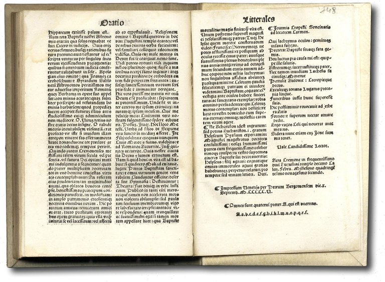 Sermones Funebres vulgares litteraliterqz pronunciandi. Iteque Sermones Nuptiales pulcherrimi.