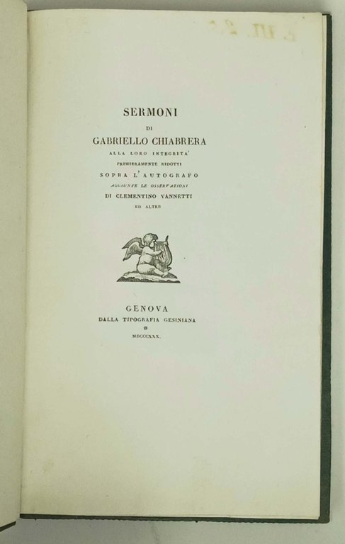 Sermoni&amp;nbsp;di Gabriello Chiabrera alla loro integrit&amp;agrave; primieramente ridotti sopra l'autografo … | Immagine Gallery 2