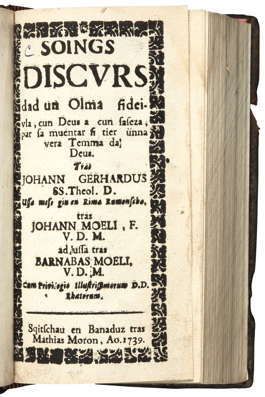 Soings discurs dad un olma fideiula, cun Deus a cun …