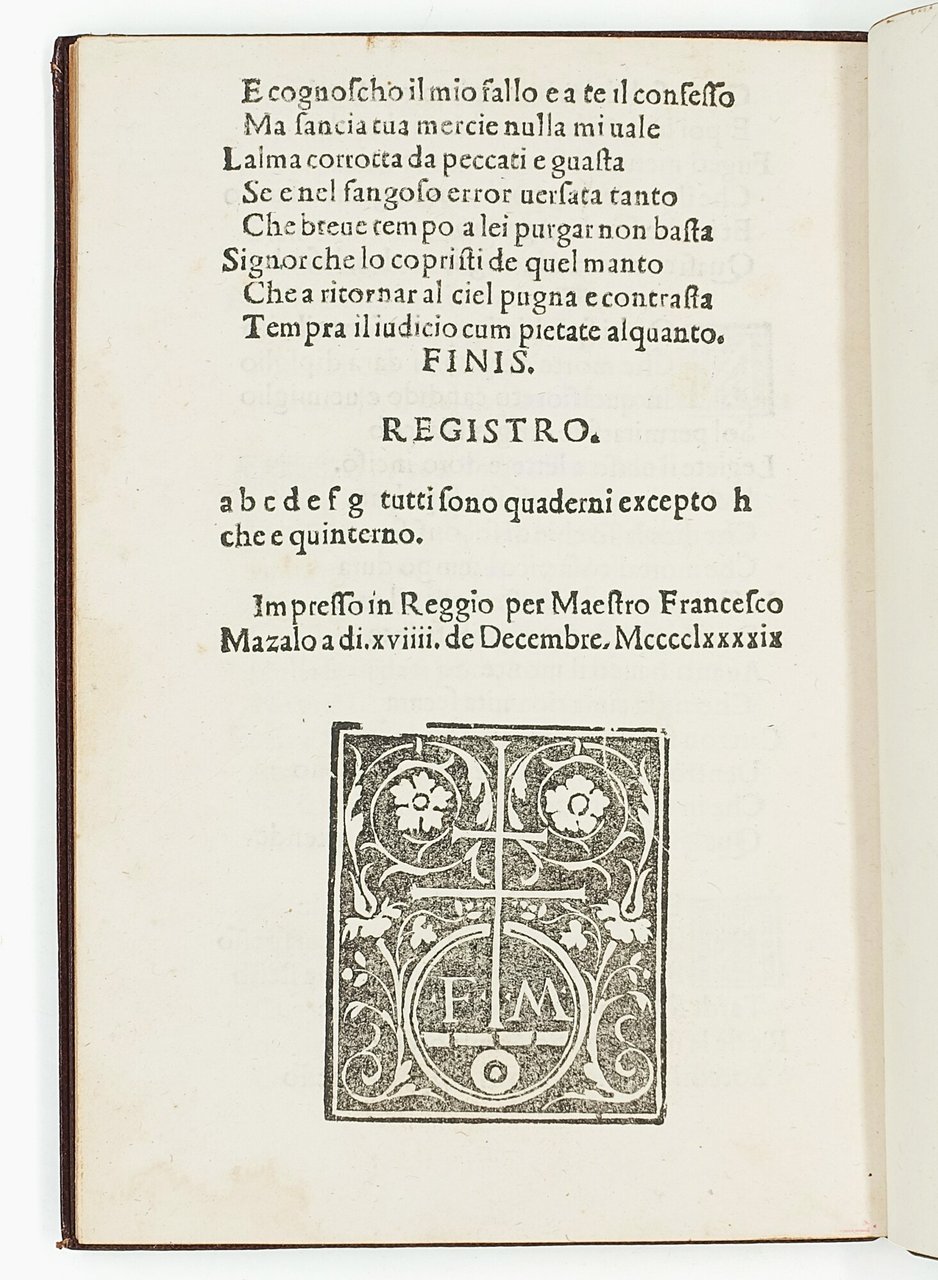 Sonetti e Canzone del Poeta Clarissimo Matthe Maria Boiardo C&amp;ocirc;te …