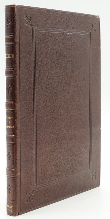 Sonetti e Canzone del Poeta Clarissimo Matthe Maria Boiardo C&amp;ocirc;te …