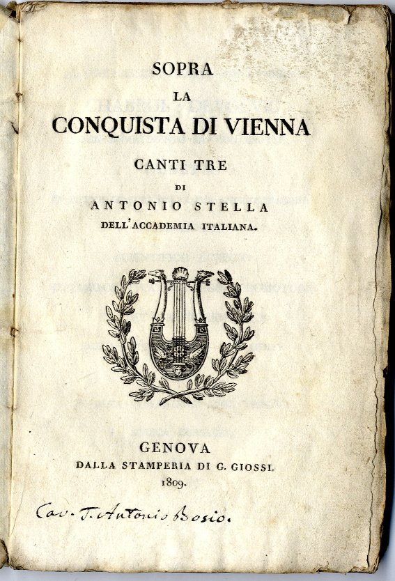 Sopra la Conquista di Vienna, canti tre.