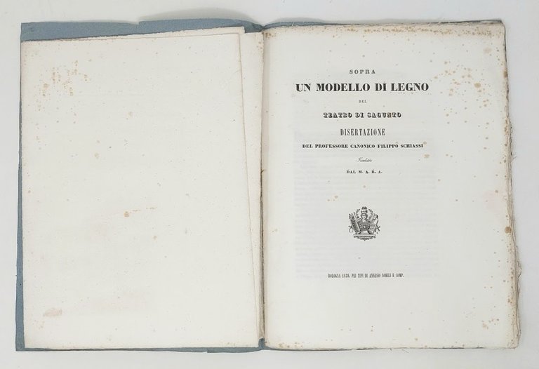 Sopra un modello di legno del teatro di Sagunto: disertazione. …