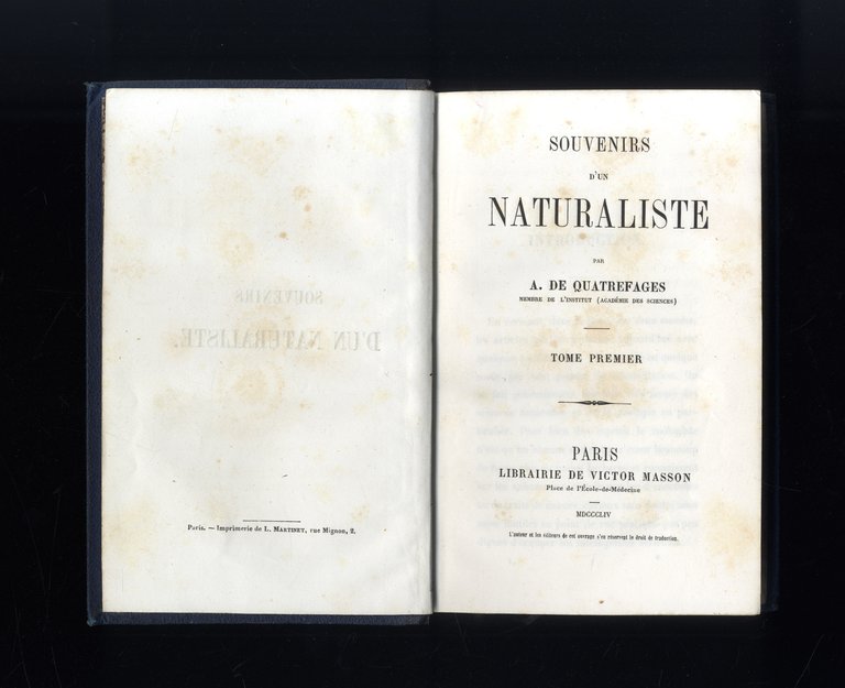 Souvenirs d'un naturaliste.