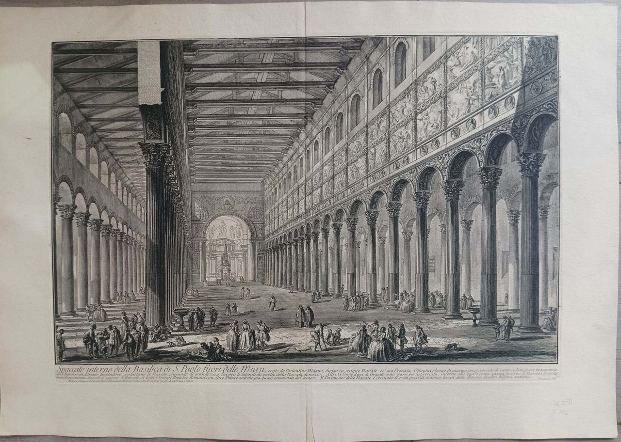 Spaccato interno della Basilica di S. Paolo fuori delle Mura