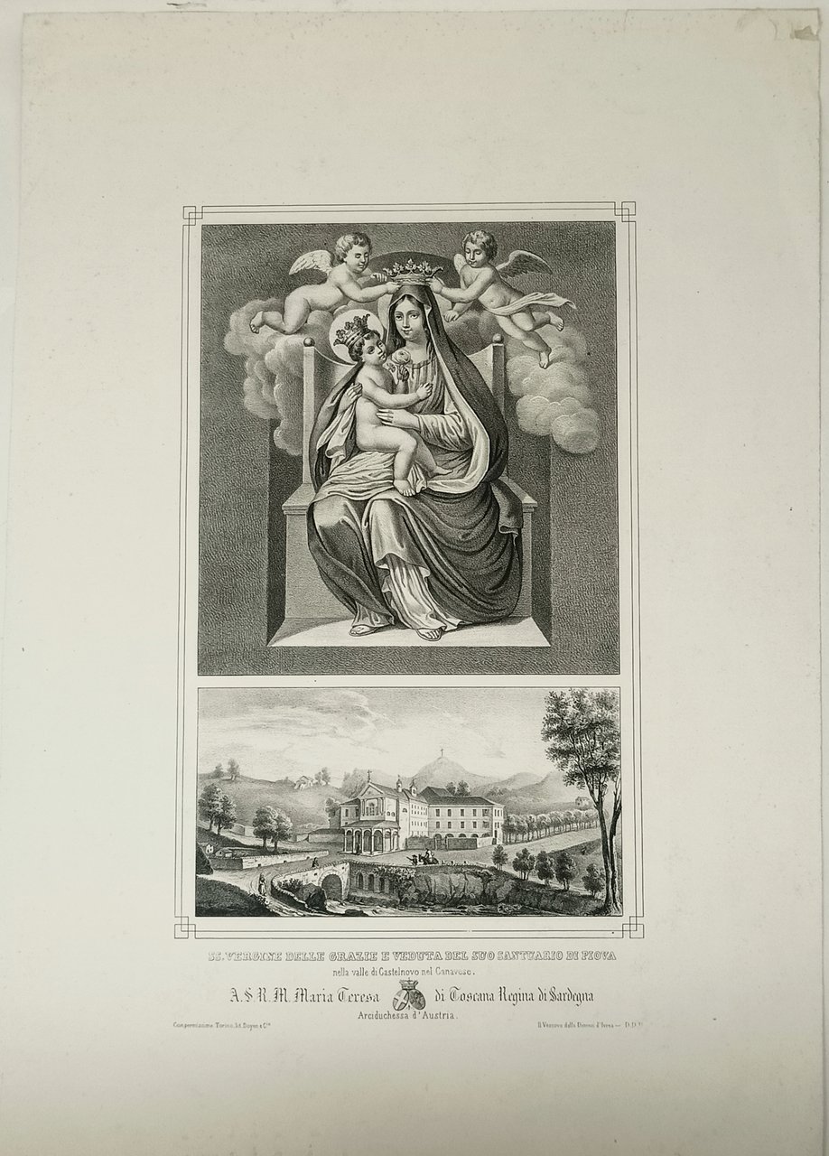 SS. Vergine delle Grazie e veduta del suo Santuario di …