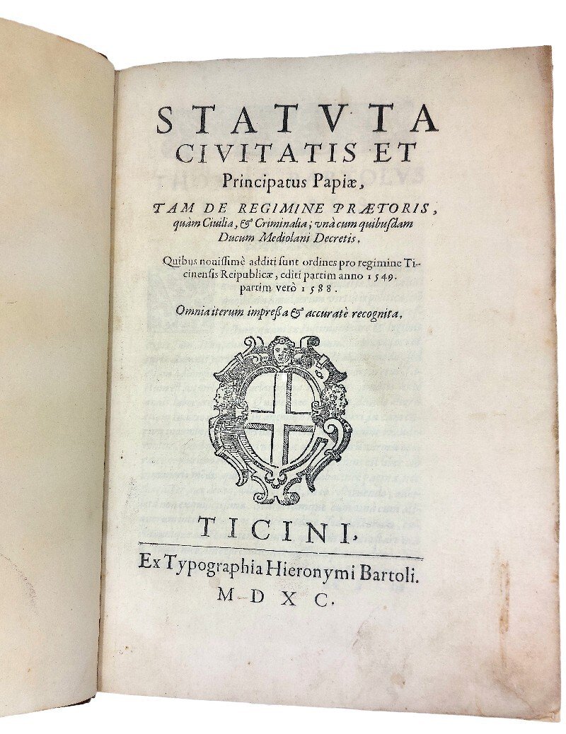 STATUTA CIVITATIS ET PRINCIPATUS PAPIAE, tam de regimine Praetoris, quam … | Immagine principale