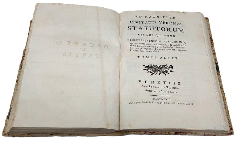 Statutorum magnificae civitatis Veronae libri quinque, una cum privilegiis. Tomus … | Immagine Gallery 4