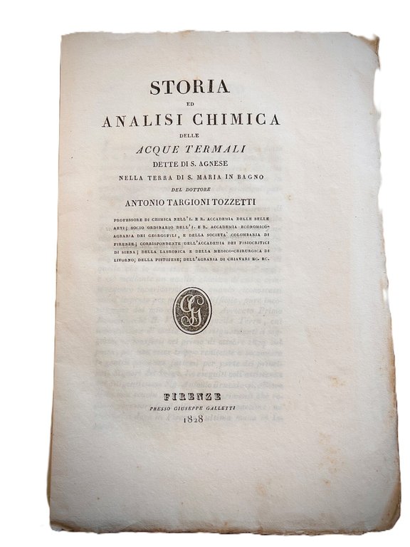 Storia ed analisi chimica delle acque termali dette di S. … | Immagine Gallery 2