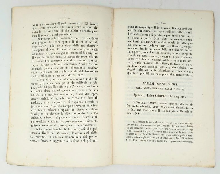 Studi chimici sulle acque acidule ferro-manganesiache di S. Vito