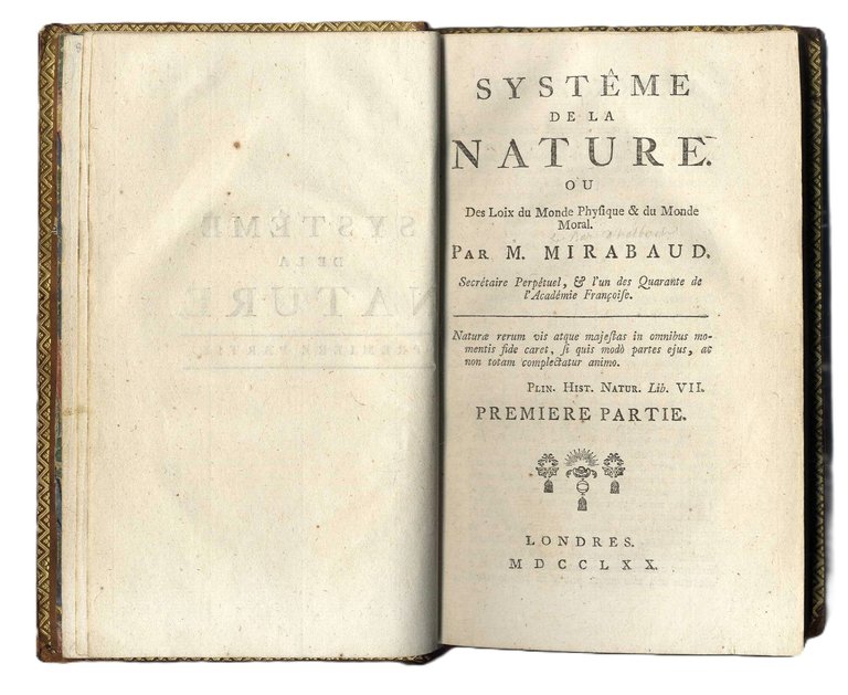 Systeme de la Nature, ou des Loix du Monde Physique …