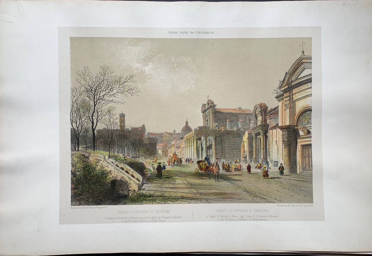 Temple d'Antonin et Faustine/Tempio d'Antonino e Faustino.