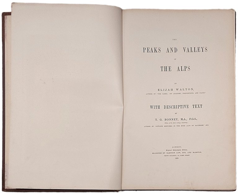 The Peaks and Valleys of the Alps from water-colour drawings …