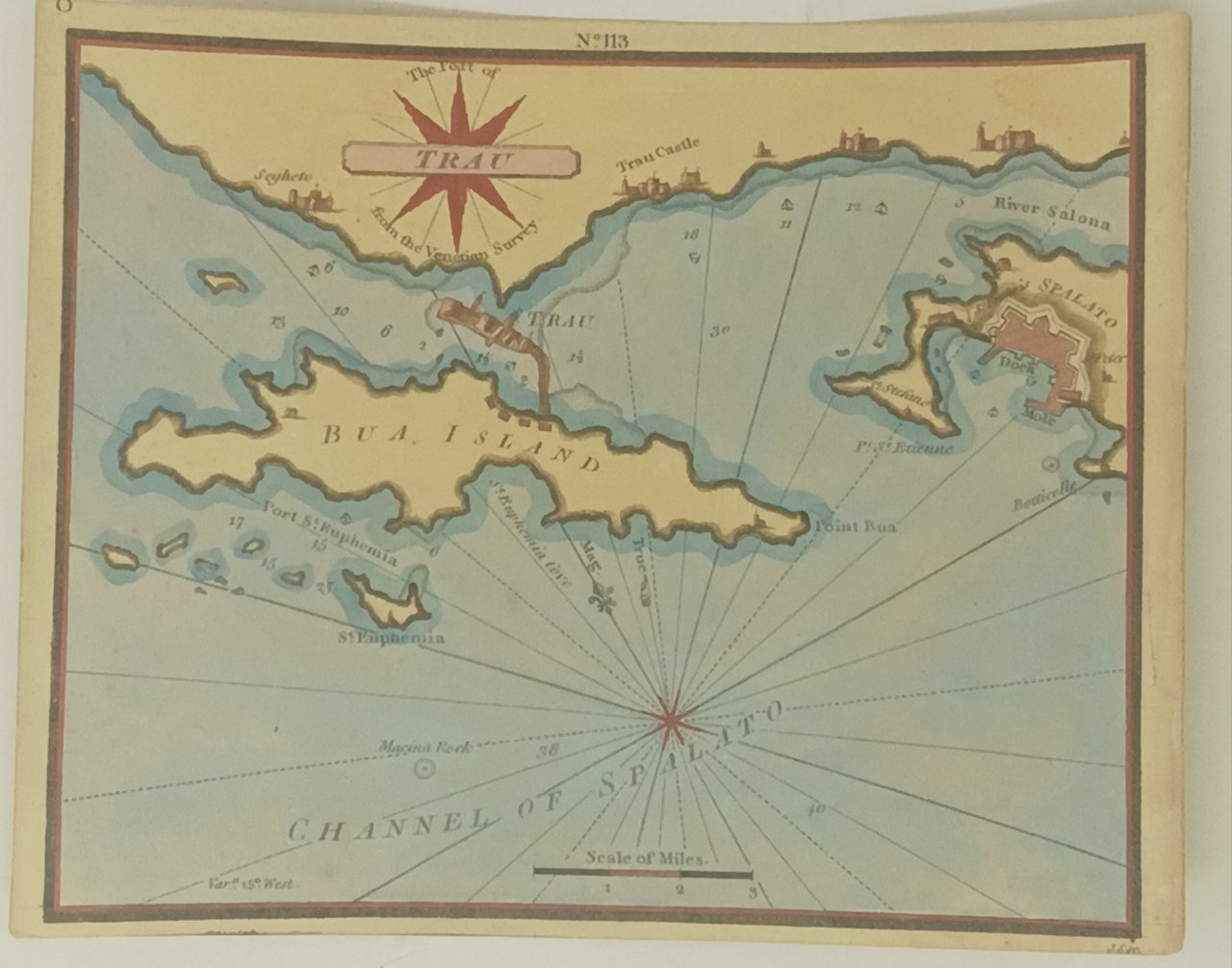 The Port of&amp;nbsp; Trau from the Venetian Survery.