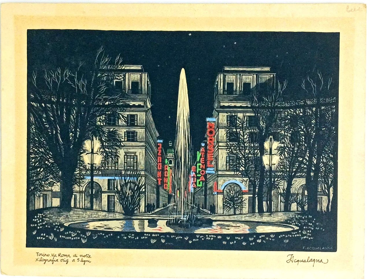 Torino. Via Roma di notte