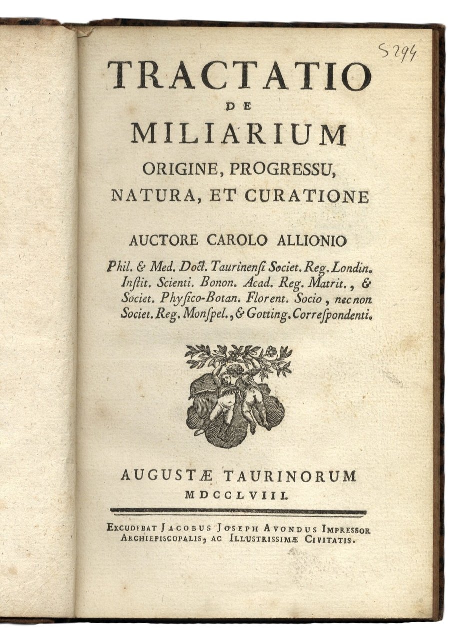 Tractatio de Miliarium origine, progressu, natura, et curatione. | Immagine principale