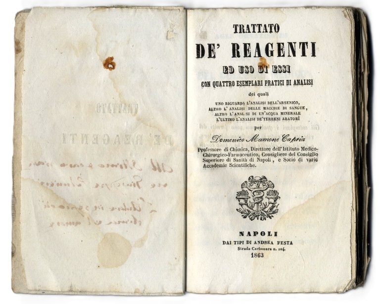 Trattato de' reagenti ed uso di essi: con quattro esemplari …